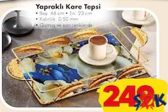 YAPRAKLI KARE TEPSİ YAPRAKLI KARE TEPSİ